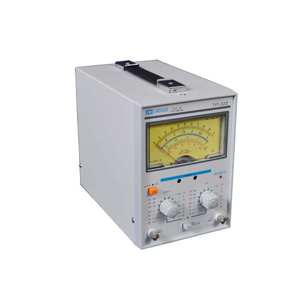 

TVT-322 Double Pointer Display High Precision AC Millivoltmeter Voltmeter Voltage Measuring Instruments Measure Frequenc
