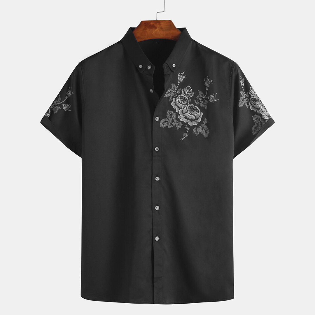 Mens brief style floral shirts Sale - Banggood.com