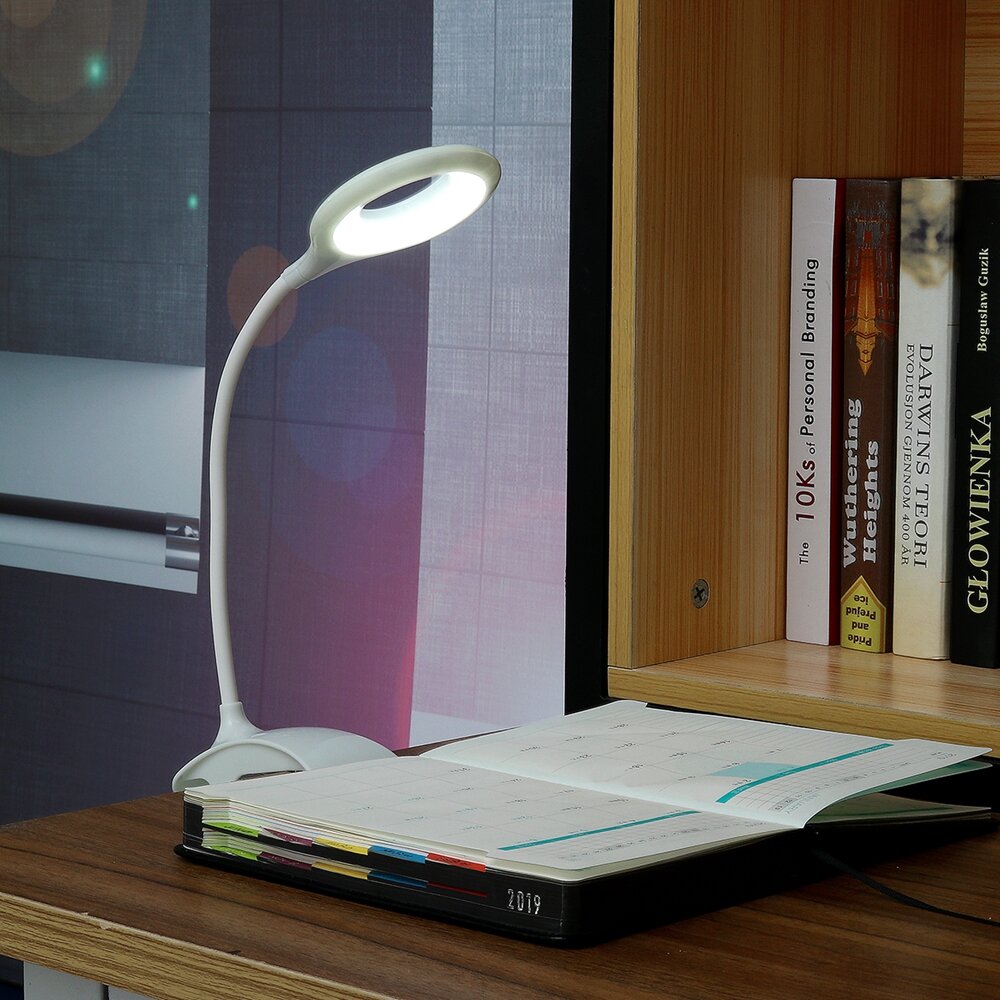 Usb Led Reading Light Clip On Clamp Bed, Bedside Table Lamp With Reading Arm