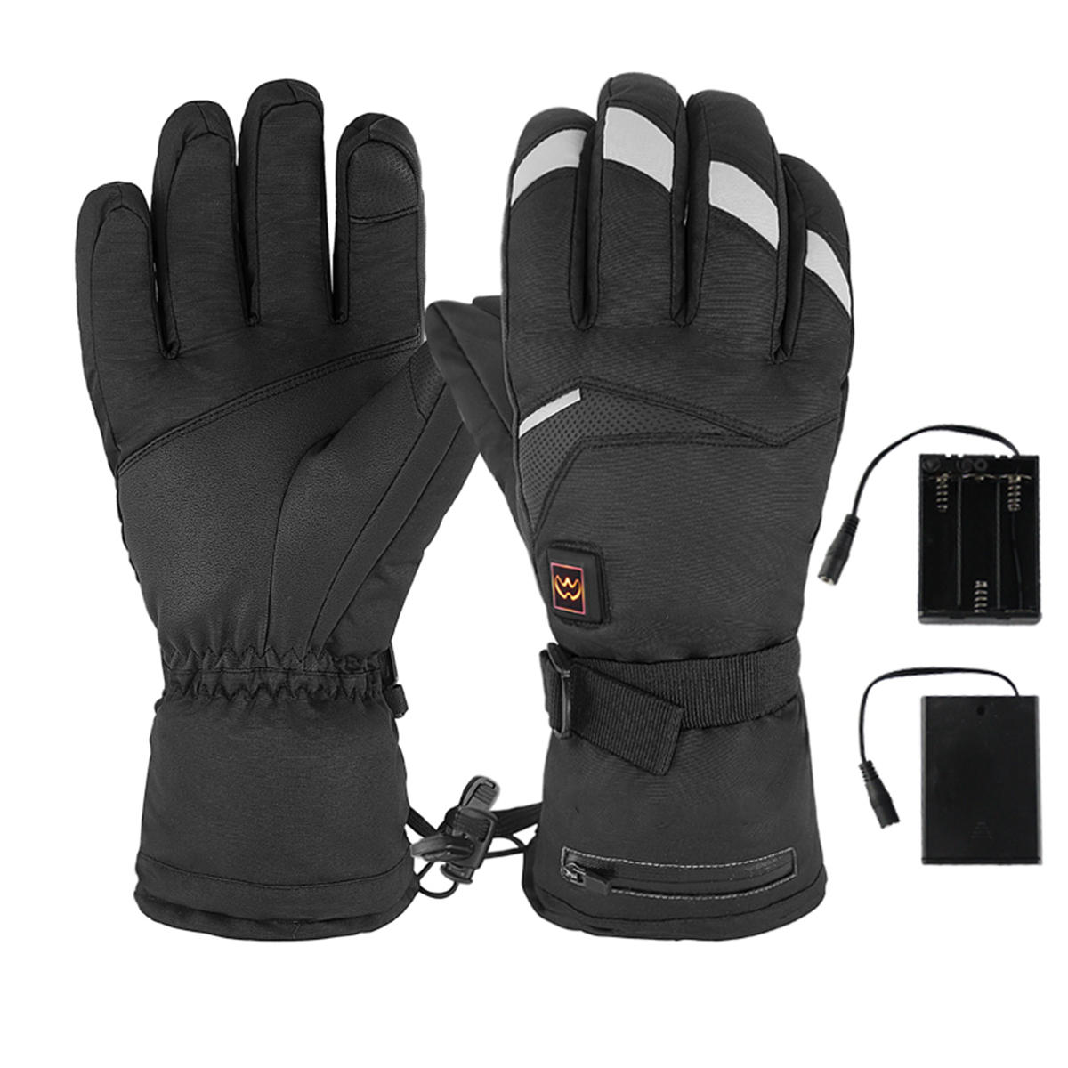 

M/L 5 Level Electric Heating Gloves Outdoor Skiing Waterproof Winter Heated Hand Warmer Non-slip