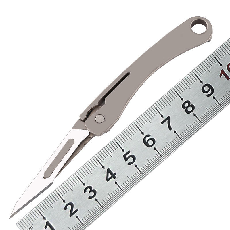 

KESHUN Titanium Alloy Mini Folding Knife Utility Knife Outdoor Survival EDC Emergency Key Knife Medical Knife