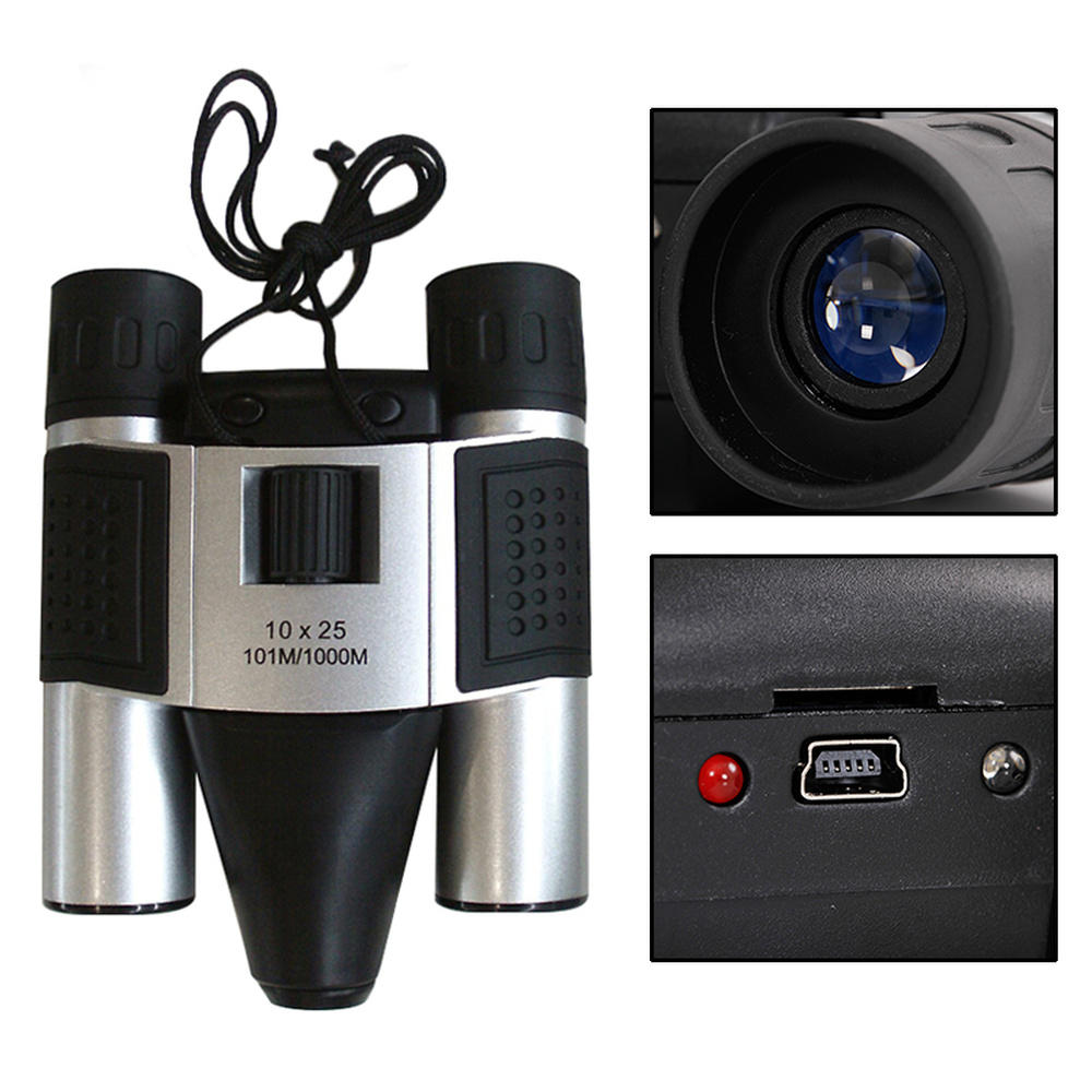 IPRee® DT08 10X25 USB2.0 HD telescopio de larga distancia con cámara digital de grabación de video binocular
