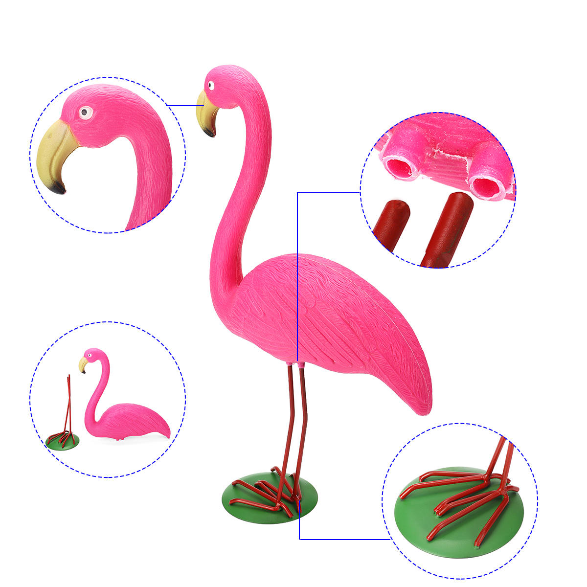 

Pink Flamingo Plastic Yard Garden Lawn Art Ornaments Retro Decoration Toys