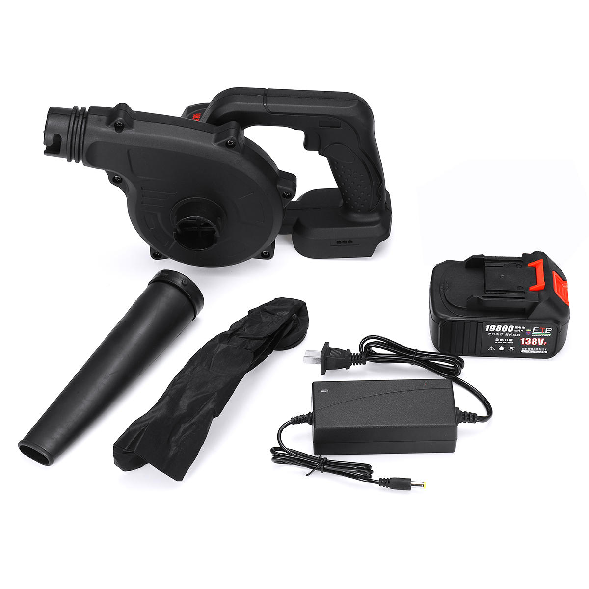 128VF 19800mAh 220V Electric Cordless Blower Stepless Speed Change Lithium Battery Sucking Dual-use Dust Computer cleane