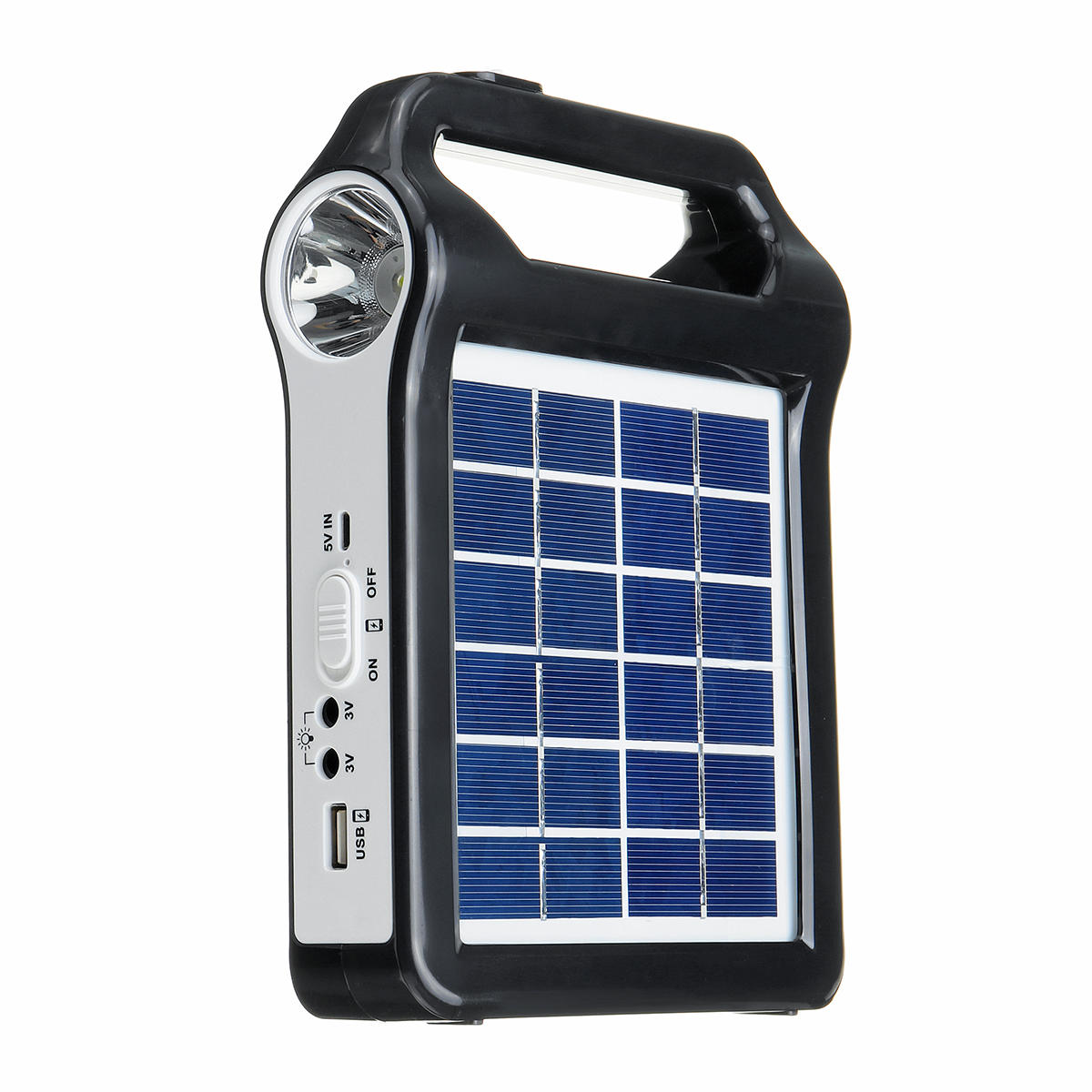 2400mAh لوحة شمسية محمولة شاحن نظام مولد طاقة شمسية قابل لإعادة الاستخدام منفذ USB مع إضاءة المصباح