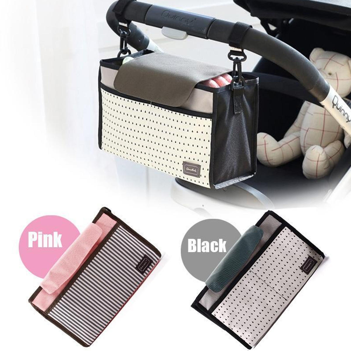 Strollers Storage Bag Pram Baby Nappy Changing Shoulder Handbag MommyPushchair