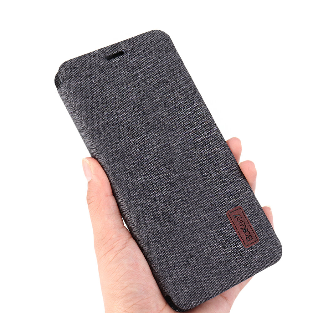 Bakeey Flip Shockproof Fabric Soft سيليكون Edge حافظة واقية لكامل الجسم لـ OnePlus 7