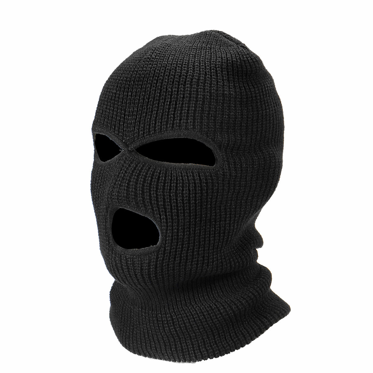 3 Hole Cycling Full Face Mask Helmet Ski Neck Sun UV Protect Outdoor Black