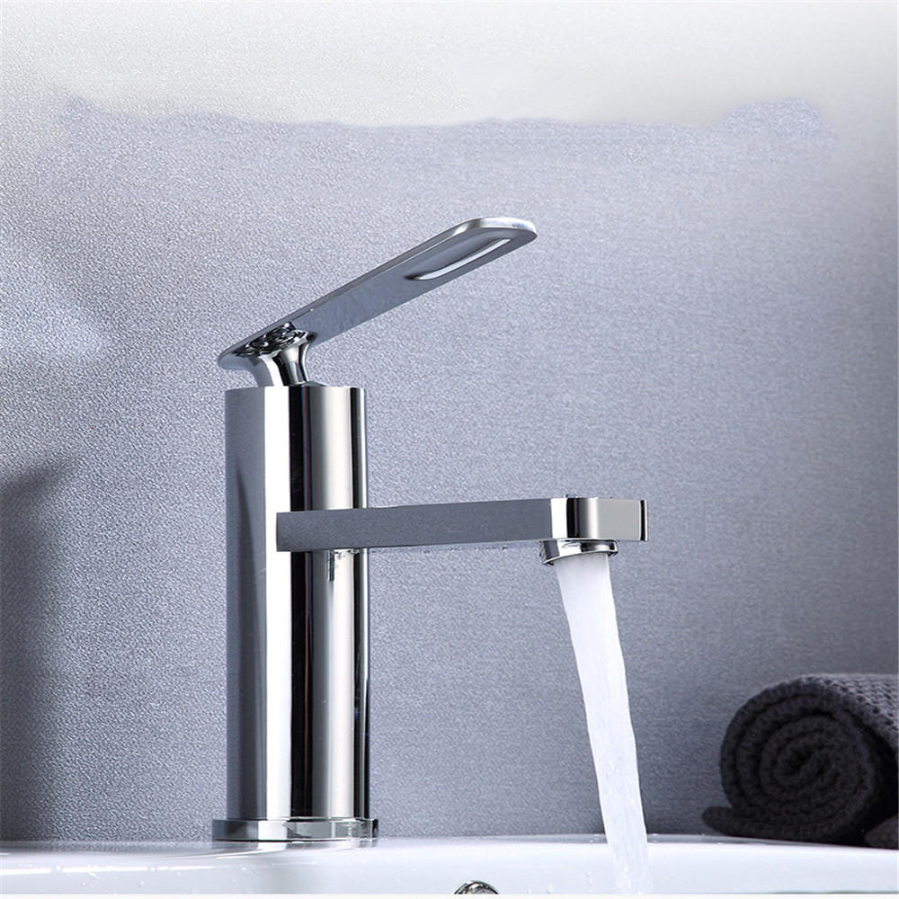 BOiROO Home Kitchen Bathroom Basin Sink Water Faucet Single Handle Hot Cold Water Mix Faucets Wash T