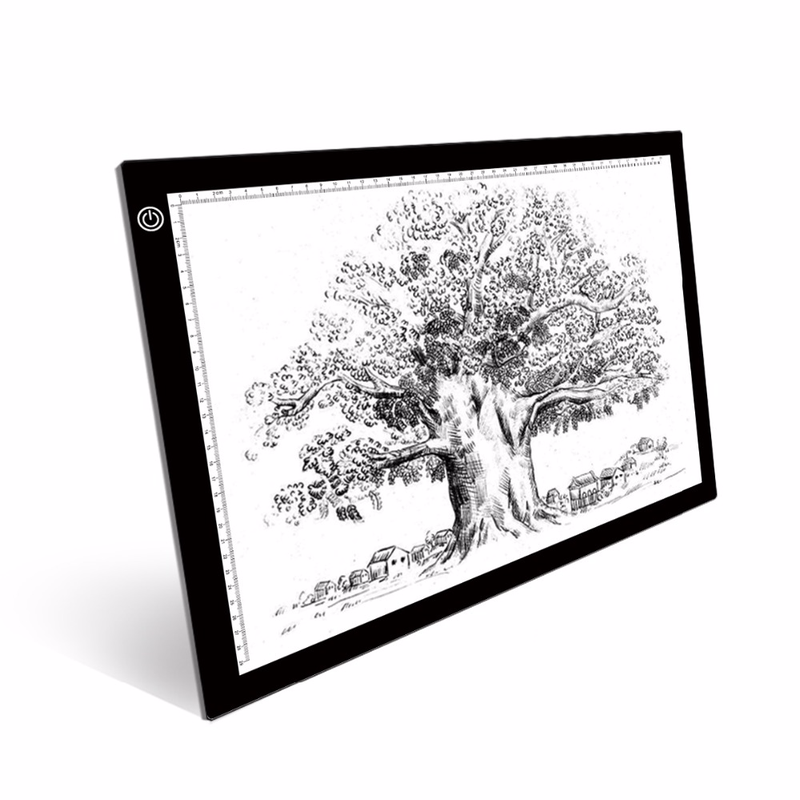 Elice A3 Portable USB LED Sketch Drawing Board Touch Dimmable Tracing Copy Board Table Light Pad wit