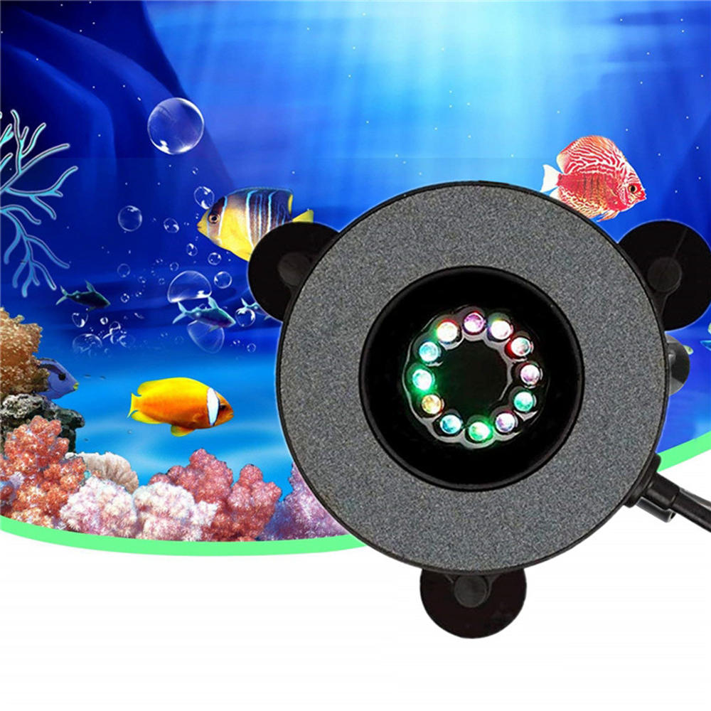 12 LED Dompelpompen Aquarium Bubble Light Air Stone Aquarium Pomp Lamp Afstandsbediening