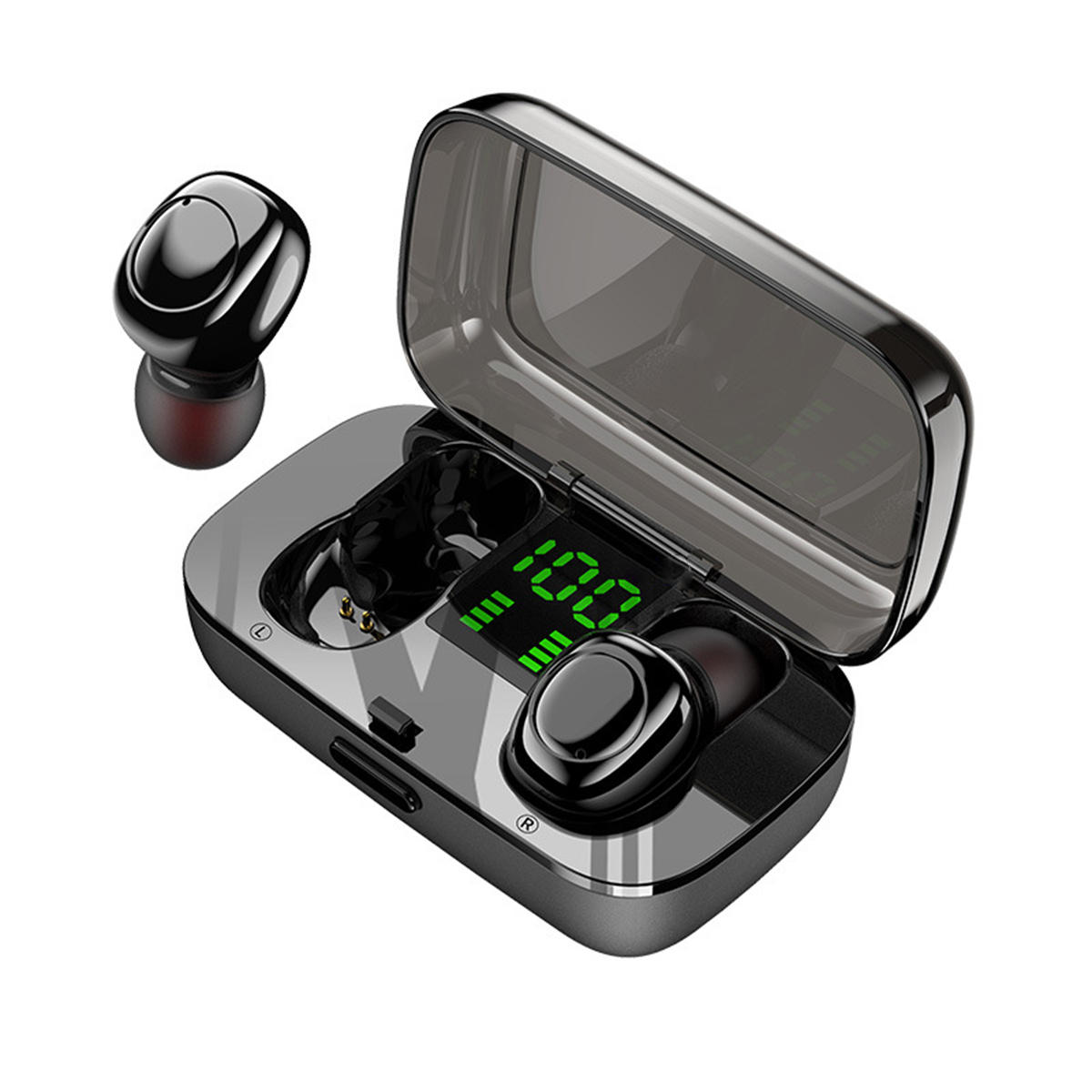 TWS Mini Draagbare Bluetooth 5.0 Oortelefoon Smart Touch Stereo Hoofdtelefoon met Oplaaddoos