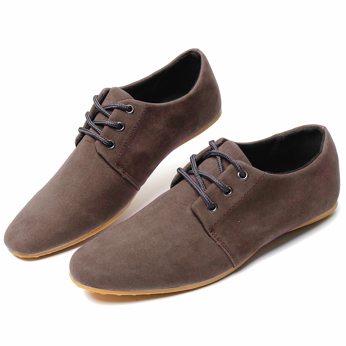 50% OFF on Men Suede Solid Color Lace Up Business Casual Flats