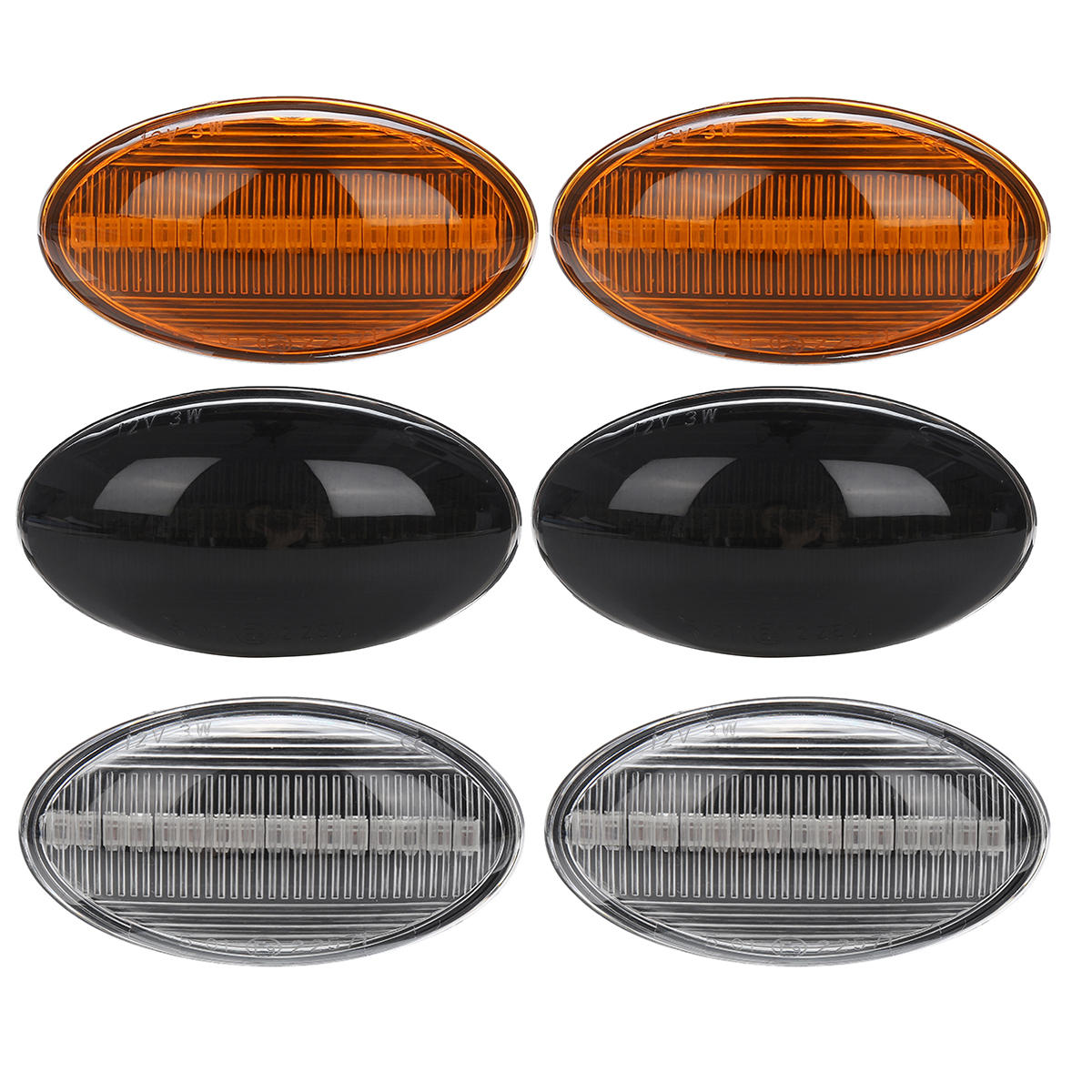 Dynamische LED-zijmarkeringslichten Amberkleur voor MINI Cooper R50 R52 R53