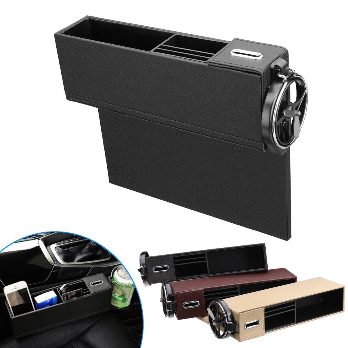 Passenger Side Car Seat Gap Storage Box Pocket Organizer Phone Cup Holder
