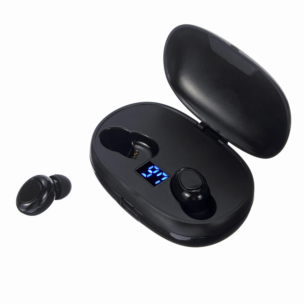 Dual Digital Display True Wireless Headset Button Touch bluetooth 5.0 Earphone with Portable Chargin