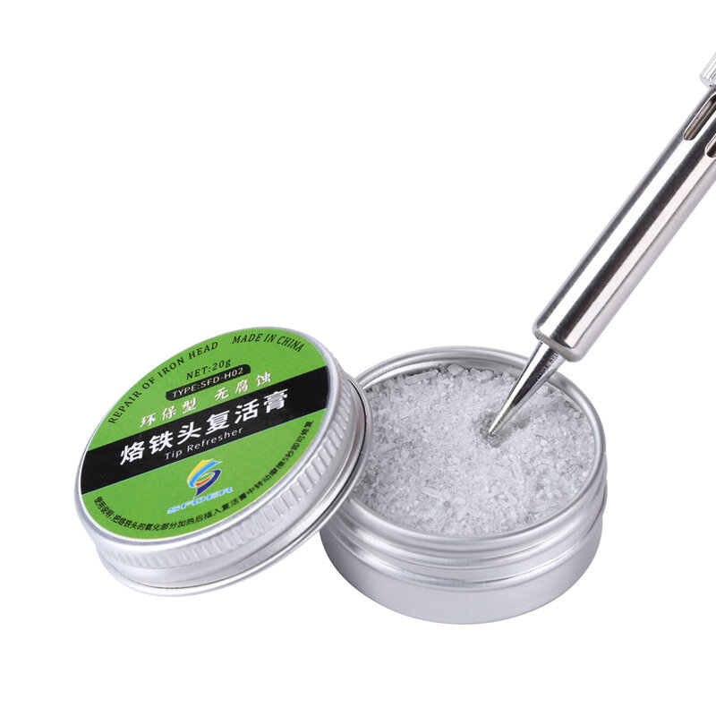 20g Soldering Iron Tip Cleaner Tinner Refresher Soldering Iron Oxide Paste for Solder Iron Tip Head Resurrection Solderi