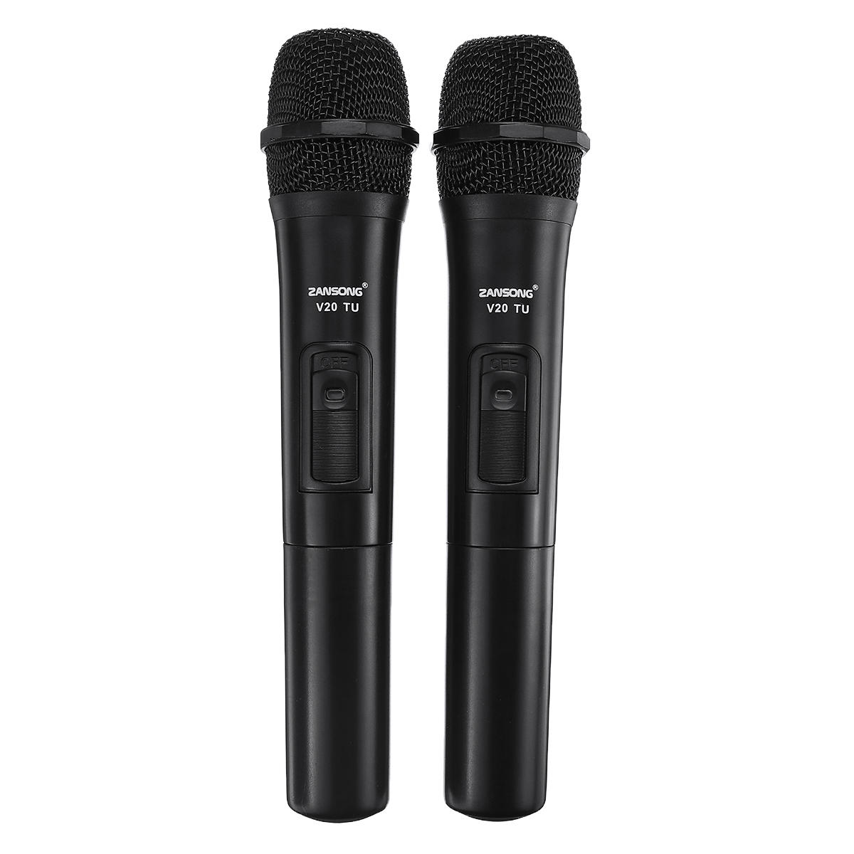UHF USB 3,5 mm 6,35 mm draadloze microfoon megafoon microfoon met ontvanger voor karaoke-luidspreker