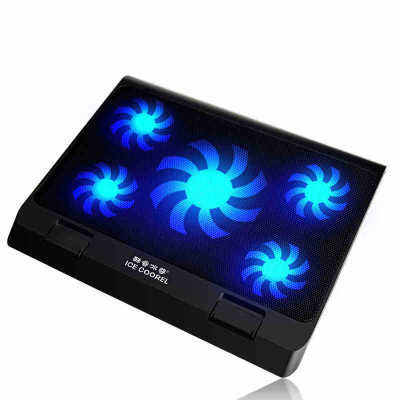 

ICE COOREL Cooling Laptop Stand Two Modes Portable Adjustable Angle High Speed Double Fans & USB Ports Noiseless Design