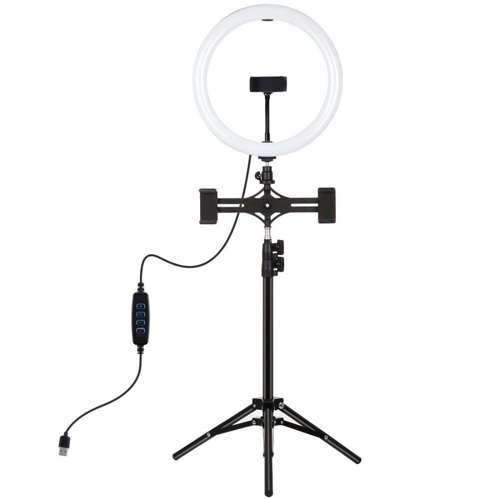 

PULUZ PKT3064B 11.8 Inch Dimmable LED Video Ring Light with PU419 Tripod Stand for Youtube Tik Tok Live Streaming