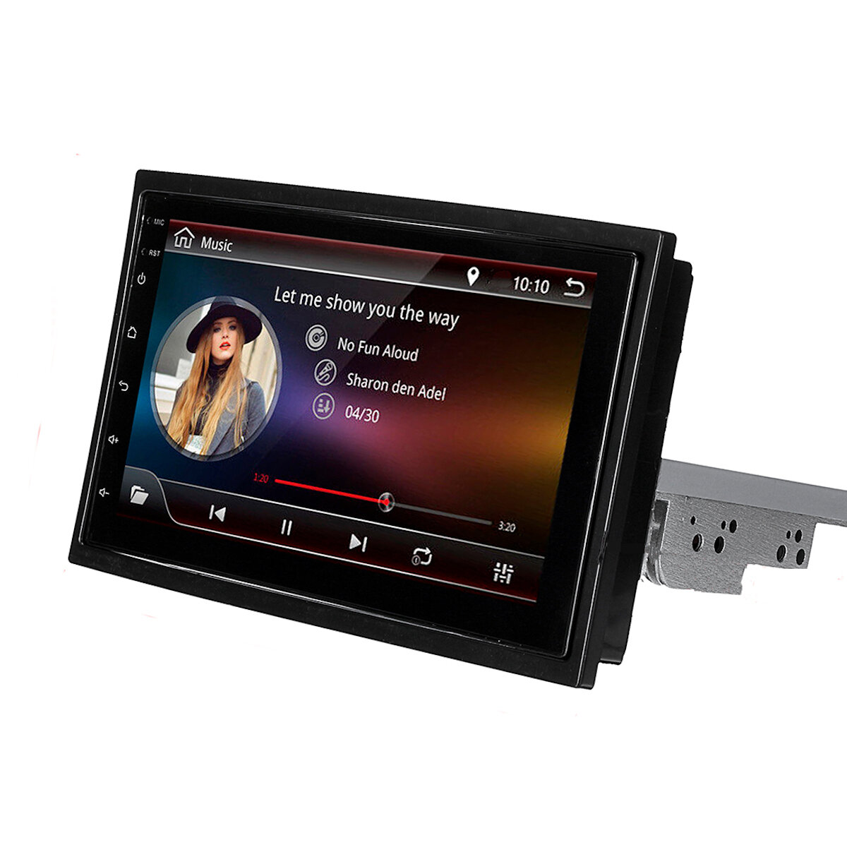 7 Inch 1 Din Android 8.1 Car Stereo Radio Multimedia Player Adjustable Screen Quad Core 1GB+16GB GPS Wifi bluetooth FM