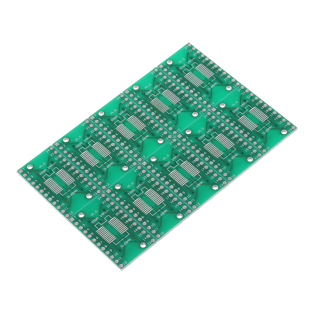 

10PCS SOP24 SSOP24 TSSOP24 to DIP24 PCB Pinboard SMD To DIP Adapter 0.65mm/1.27mm to 2.54mm DIP Pin Pitch PCB Board Conv
