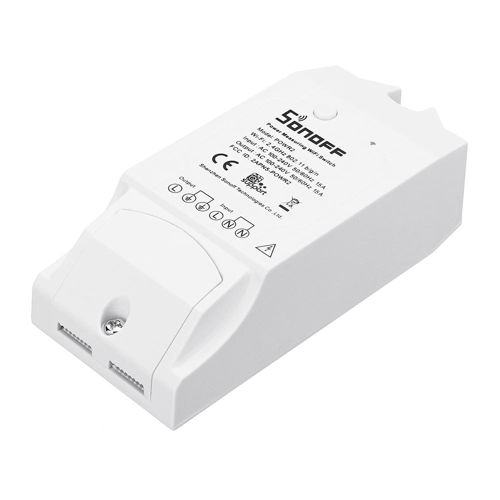 

6pcs SONOFF® POW R2 AC90-250V 15A 3500W WIFI Wireless APP Remote Control Switch Timer Socket Power Monitor Current Teste