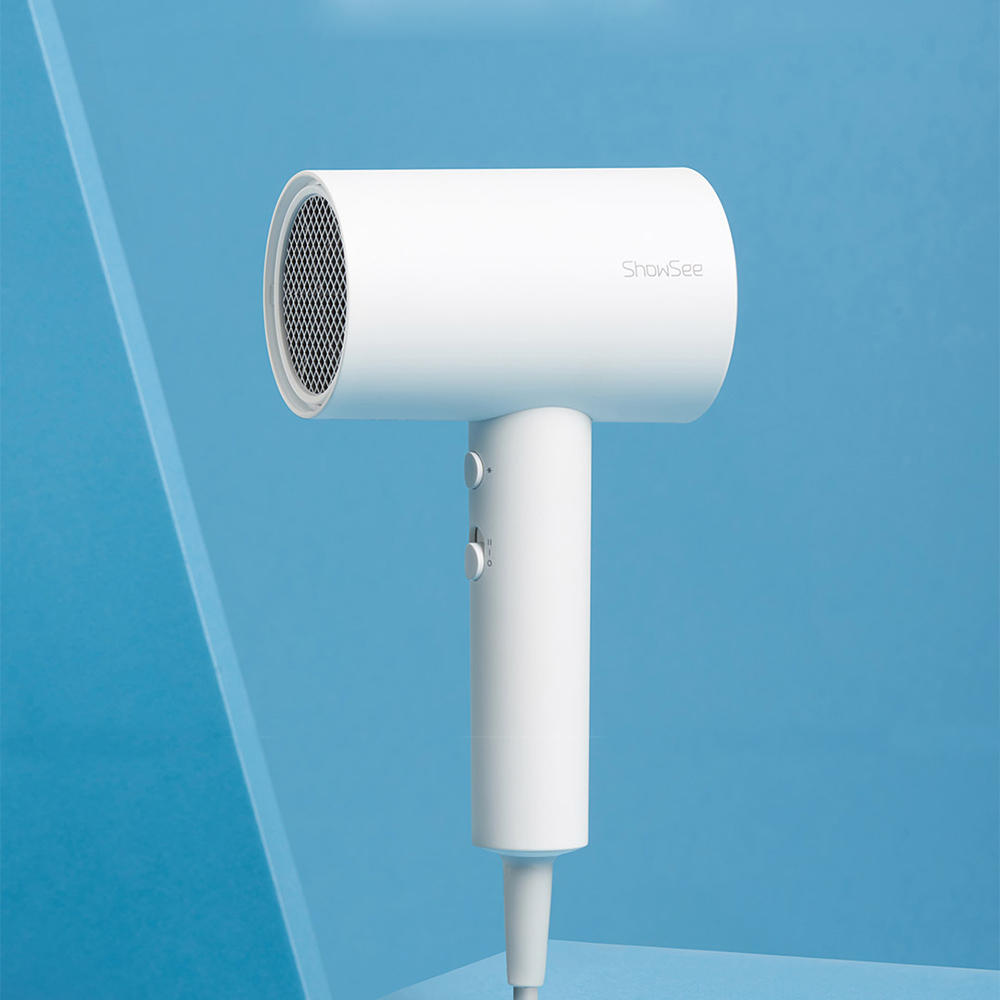 

ShowSee A1-W Electric Anion Hair Dryer Negative Ion Hair Care Blower 1800W EHD Constant Temperature Hot/Cold Wind Switch