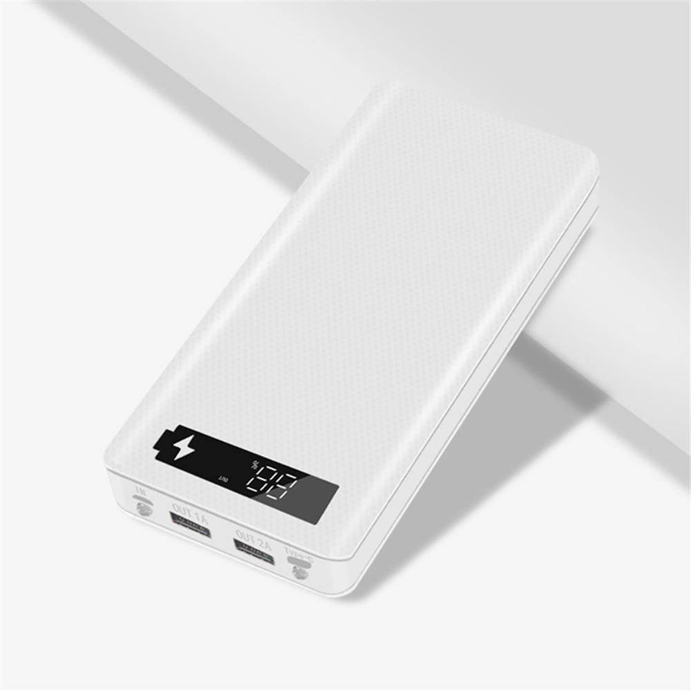 

Bakeey DIY 20000mAh Dual USB Type-C LCD Display Fast Charging Power Bank Case For iPhone 8Plus XS 11Pro Huawei P30 Pro M