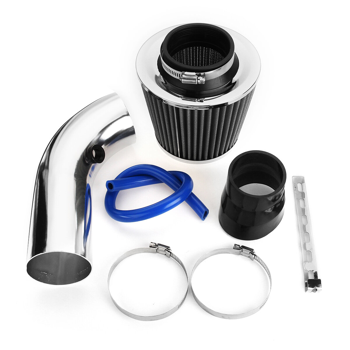 Universal 3" Car Cold Air Intake Pipe Kit Combined Alumimum Induction System 