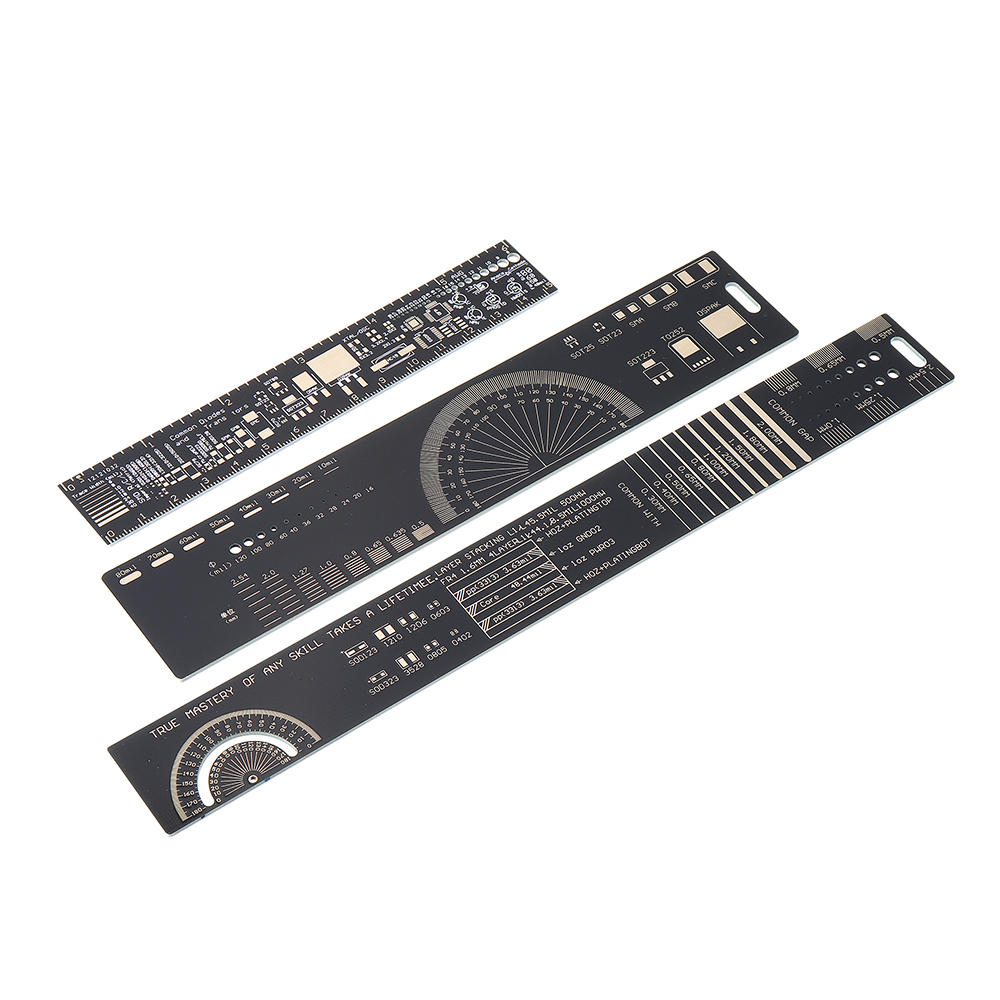 15 stks 15 cm 20 cm 25 cm Multifunctionele PCB Liniaal Meetinstrument Weerstand Condensator Chip IC 