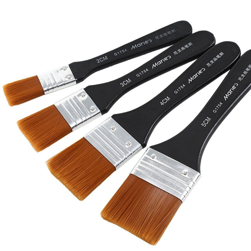 Marie's G1754 1 Piece Nylon Hair Painting Brush Oil Watercolor Acrylic Various Sizes Paint Brushes S