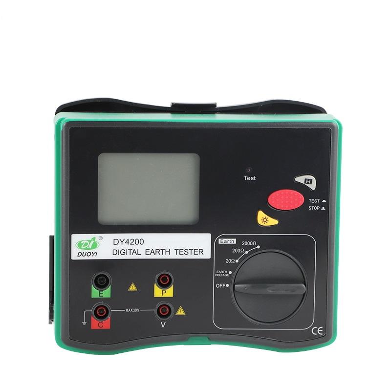 

DUOYI DY4200 Digital Earth Ground Resistance Tester Measurement Megohmmeter 0-2000 Ohm with LCD Backlight Higher Accurac