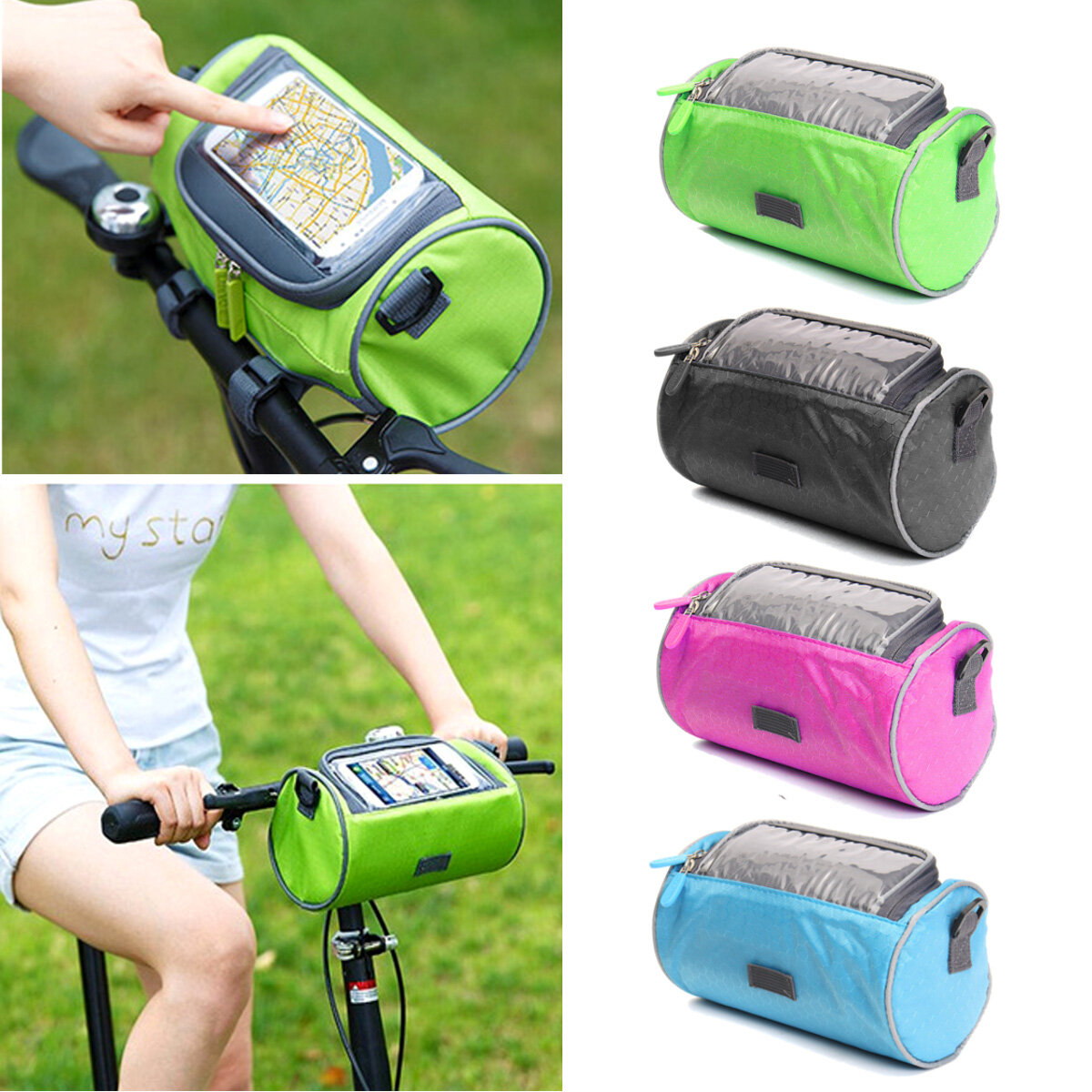 Bikight 22cmx12cmx12cm Waterproof Screen Touchable Cycling Pannier Tube Gps Cell Mobile Phone Bags Bike Frame Bag For Mountain Bicycle Sale Banggood Com