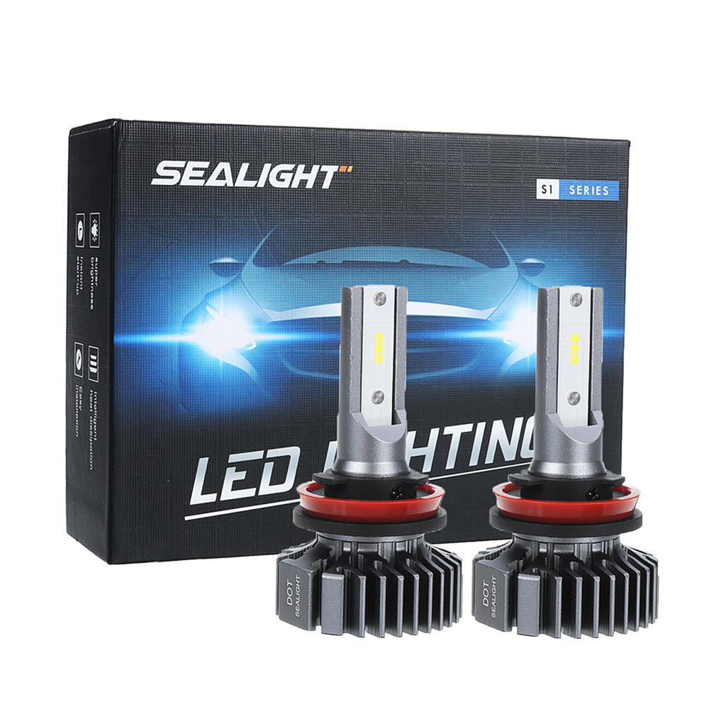 

SEALIGHT S1 Авто CSP LED Лампы фар H11 H4 H7 9005 9006 Противотуманные фары ближнего света 80W 6000LM 6000K
