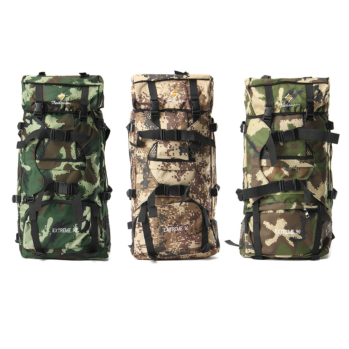 IPRee® 90L Velká kapacita taktické vojenské vodotěsné turistické batoh ramenní armádní taška pro outdoorové trekkingové kempování cestování