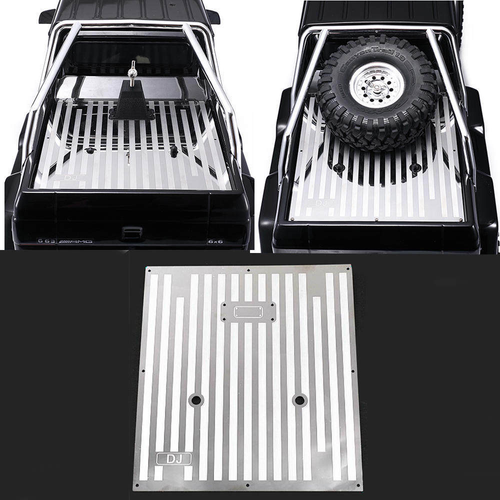 

RBR/C 1/10 TRX6 Anti Slide Alloy Board Trunk Tire Decorate Bracket RC Car Parts