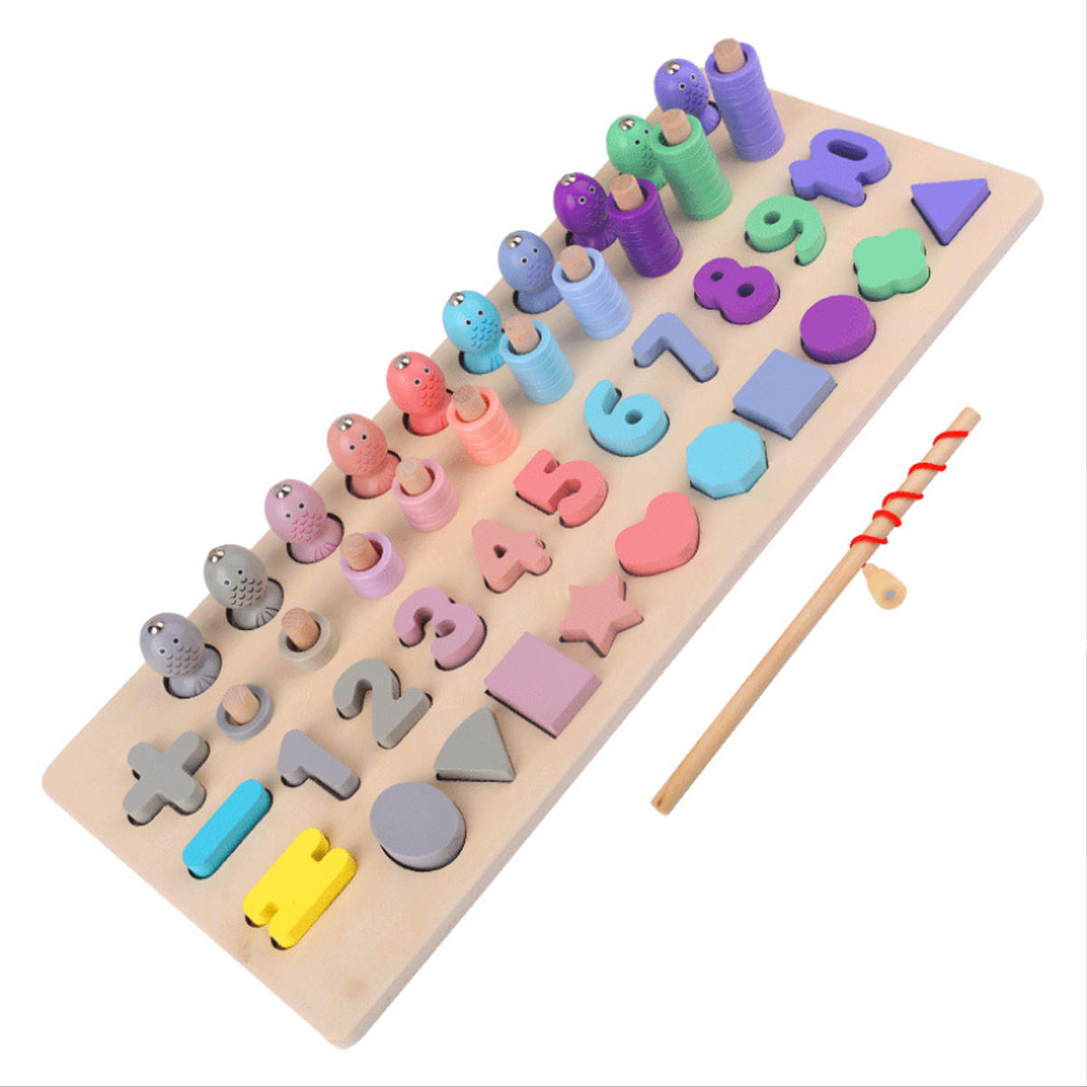 Kinderen Kinderen Houten nummers Math Puzzelbord voor peuters Educatief vroeg leren speelgoed