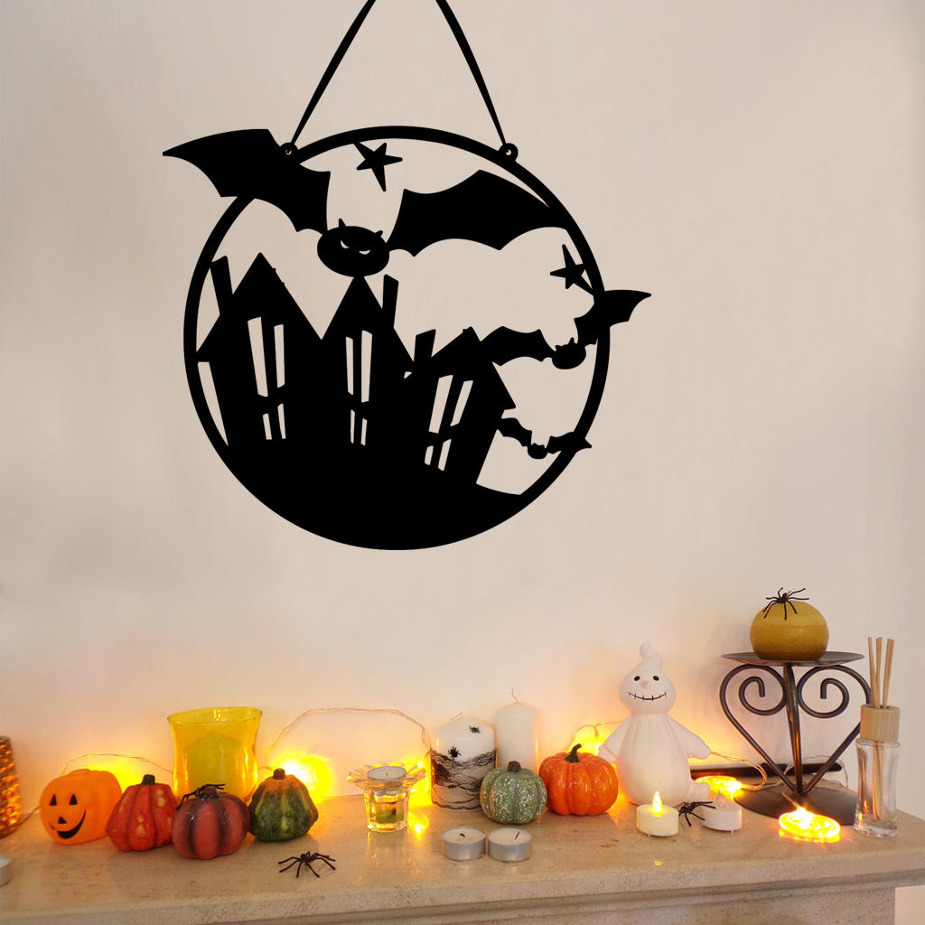 JM01510 Non-woven The Witch Is In Halloween Hanging Sign Door Hanging Halloween Decorations Festival