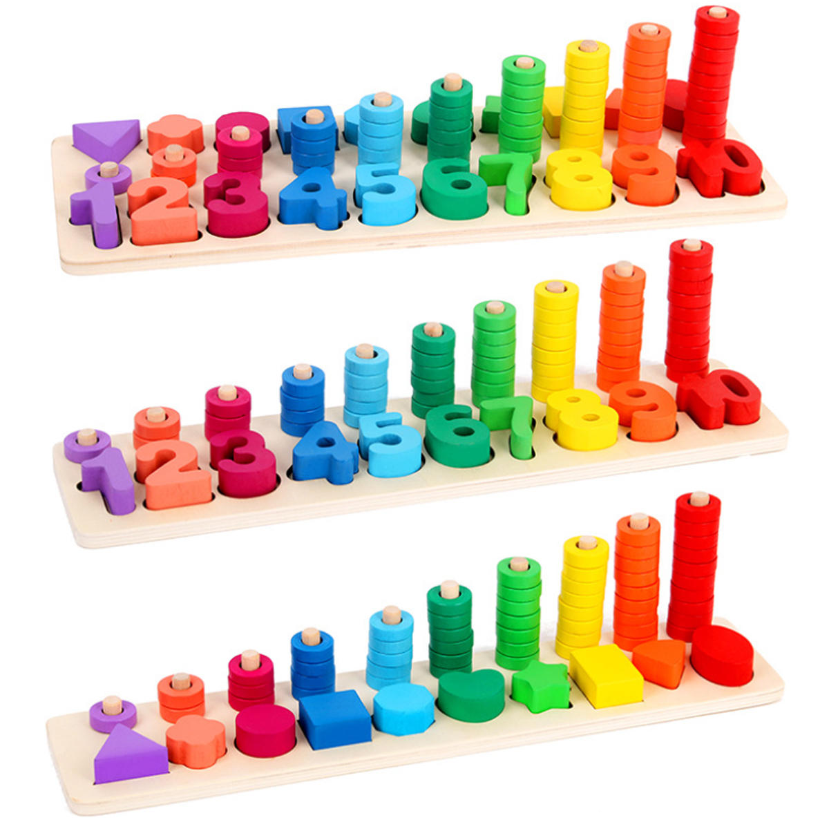 Houten wiskunde speelgoed bord Montessori-telbord Preschool leren speelgoed voor kinderen geschenken