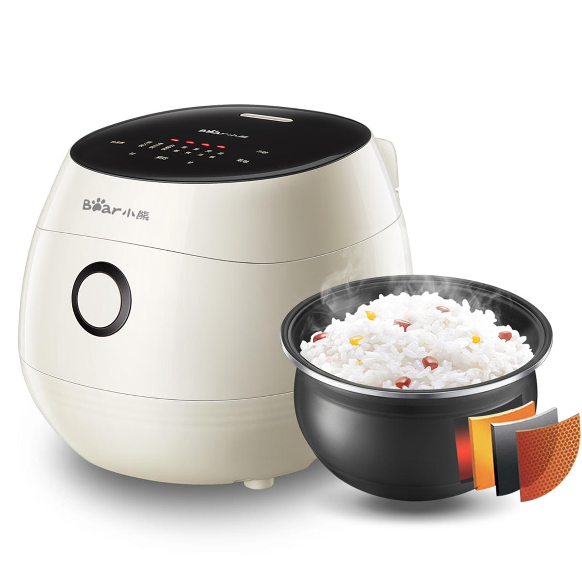 

Bear DFB-B30P1 Rice Cooker 3L Mini Household Multi-function Intelligent With Reservation