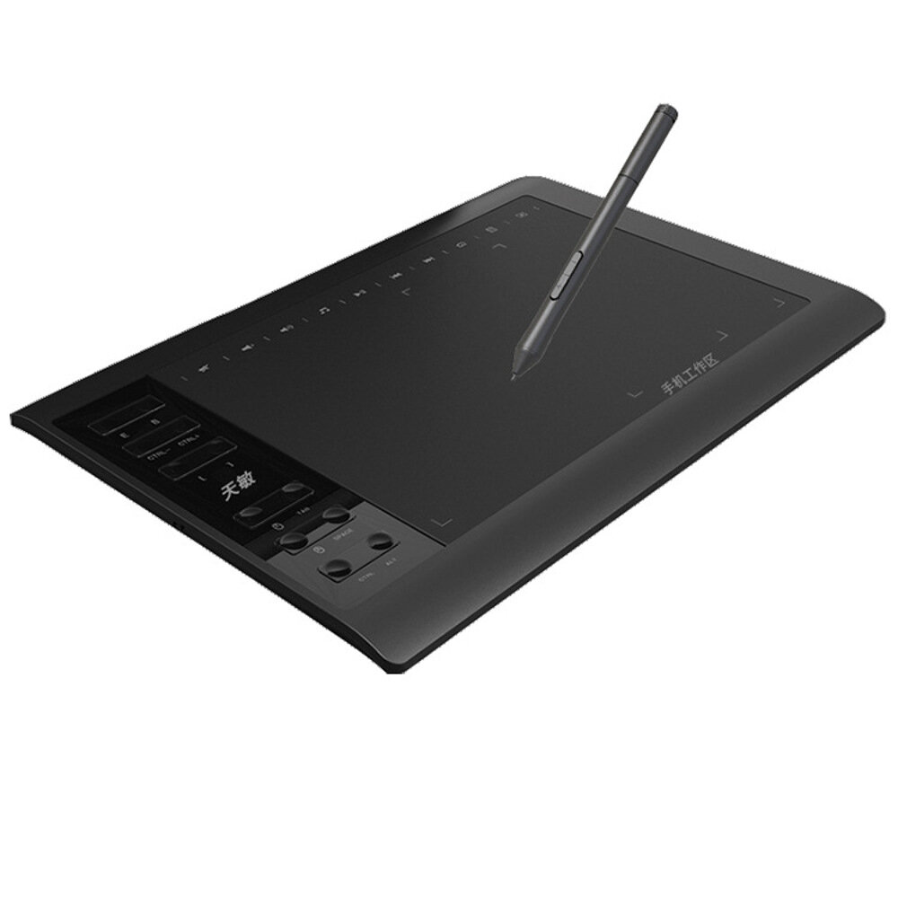 10 moons G10 10x6.25'' Graphics Drawing Tablet with 8192 Levels Digital Pen for MAC Windows Android System