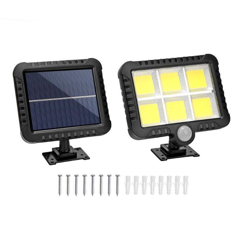 IPREE 120COB LED Solar Alimentado Lámpara al aire libre IP65 Impermeable cámping Pared de inducción de luz Lámpara Luz de trabajo
