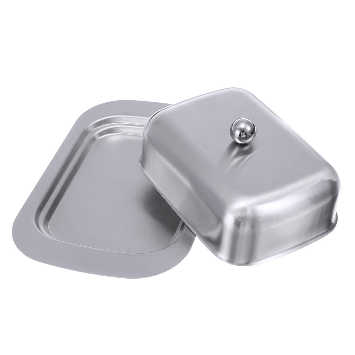 IPRee® Edelstahl Butter Dish Box Container Käse Server Storage Keeper Tray Dish Für die Aufbewahrung in der Küche	