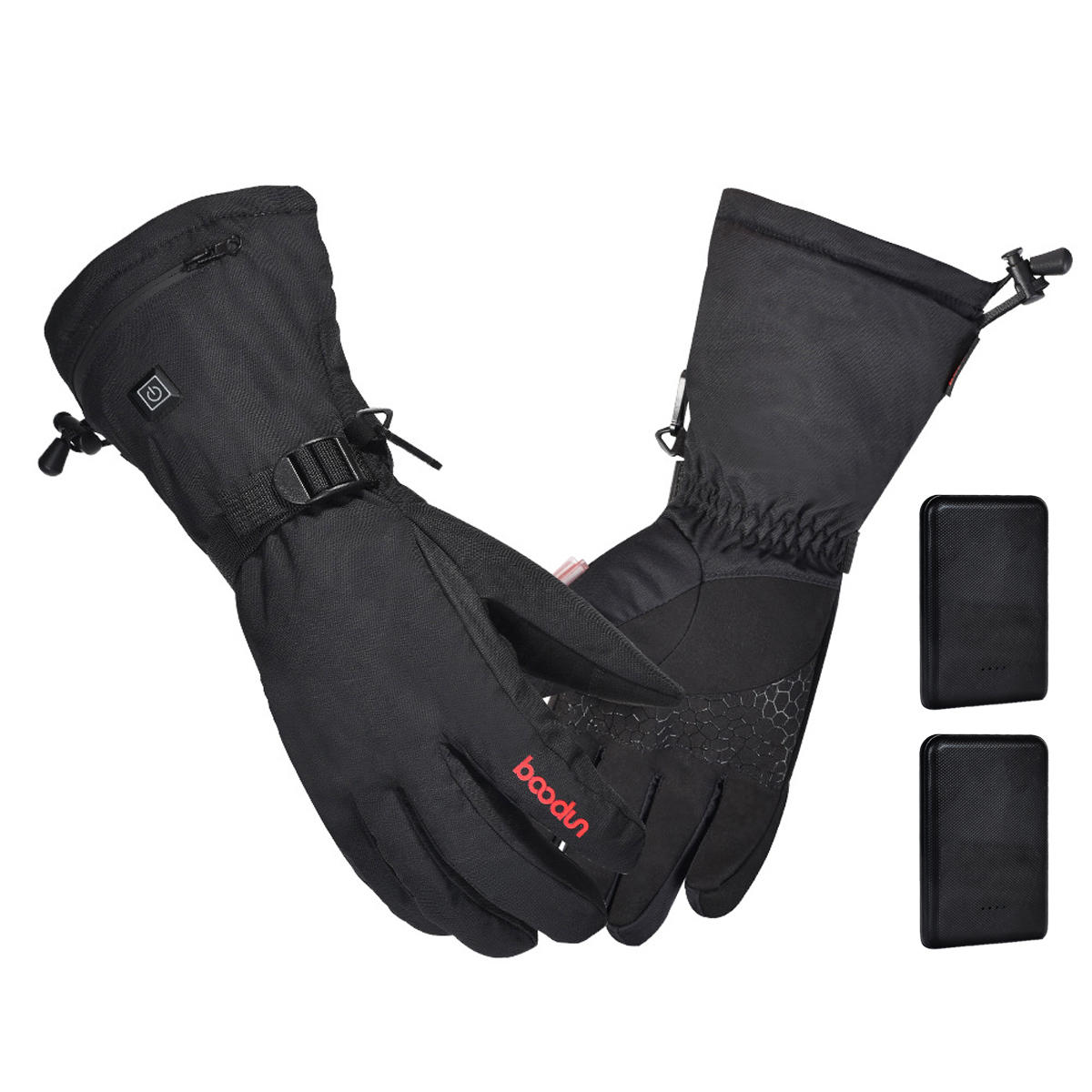 

3000MAh Rechargeable Electric Heating Gloves Battery Waterproof Skiing Motorcycle Heated Winter Hand Warmer