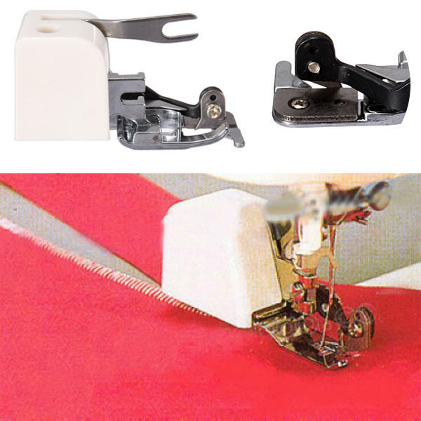 

1 Side Cutter Zig Zag Sewing Machine Attachment Presser Foot Low Shank Cut & Hem Sharp