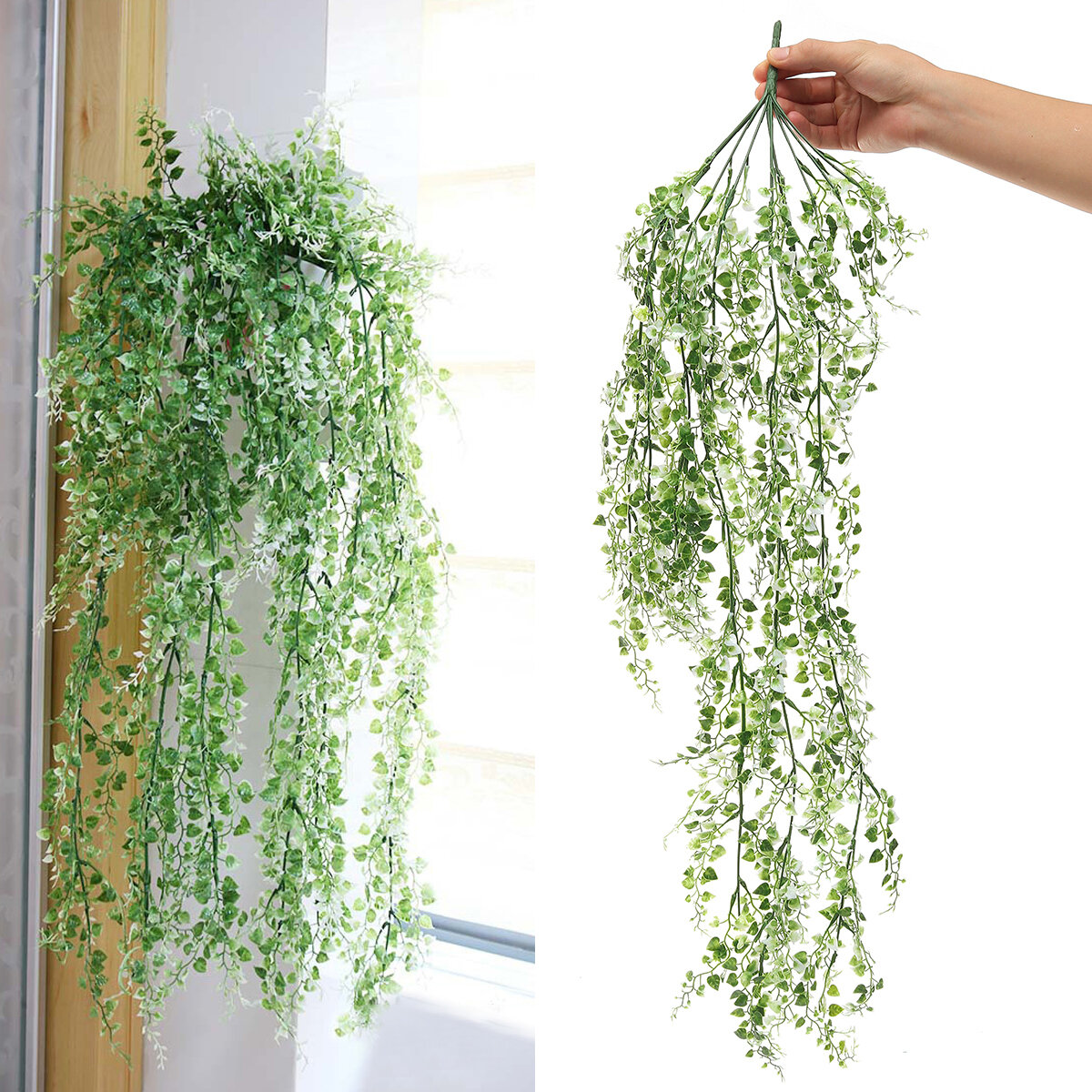 84cm kunstmatige bladeren wijnstok groen blad rotan klimop ornamenten voor bruiloft decoraties