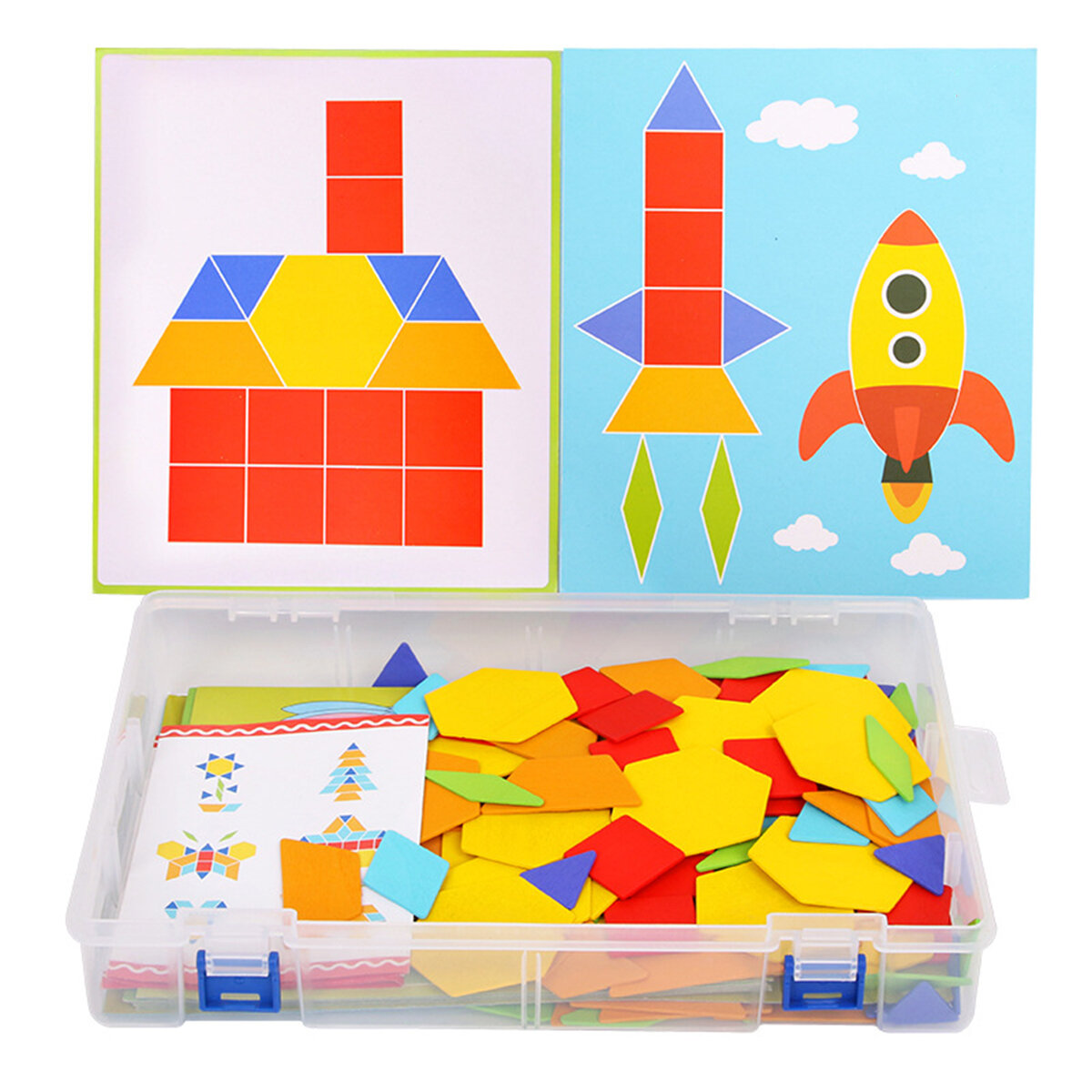 170 STKS Houten IQ Game Jigsaw Early Learning Educatief Tangram Puzzle Kid Toy