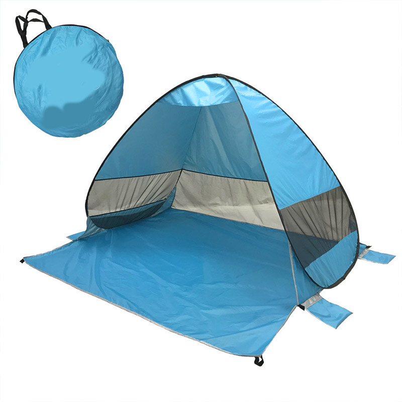 Vollautomatisches P0P-UP-Zelt, das in 2 Sekunden schnell geöffnet wird, Strandzelt mit Aufbewahrungstasche, tragbarer UV-Schutz-Sonnenschutz.