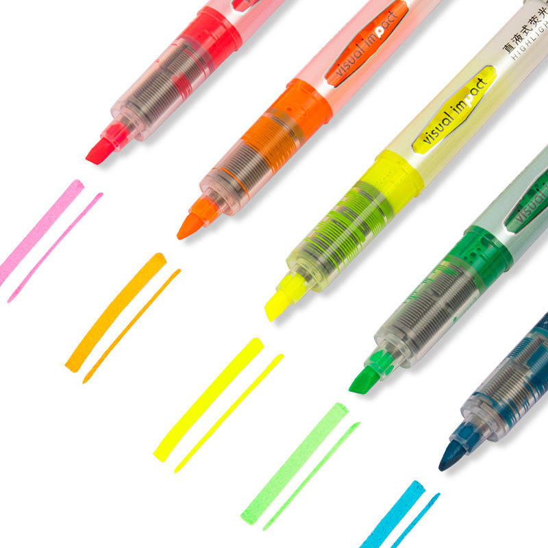 Deli 33530 5 Pcs/set Highlighter Fluorescent Pens Marker Pen Stationery Office School Supplies